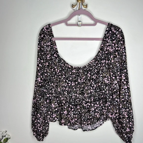 J. CREW Puff-Sleeve Drapey Crepe Top in Fall Garden Floral {3J13} - Picture 4 of 7
